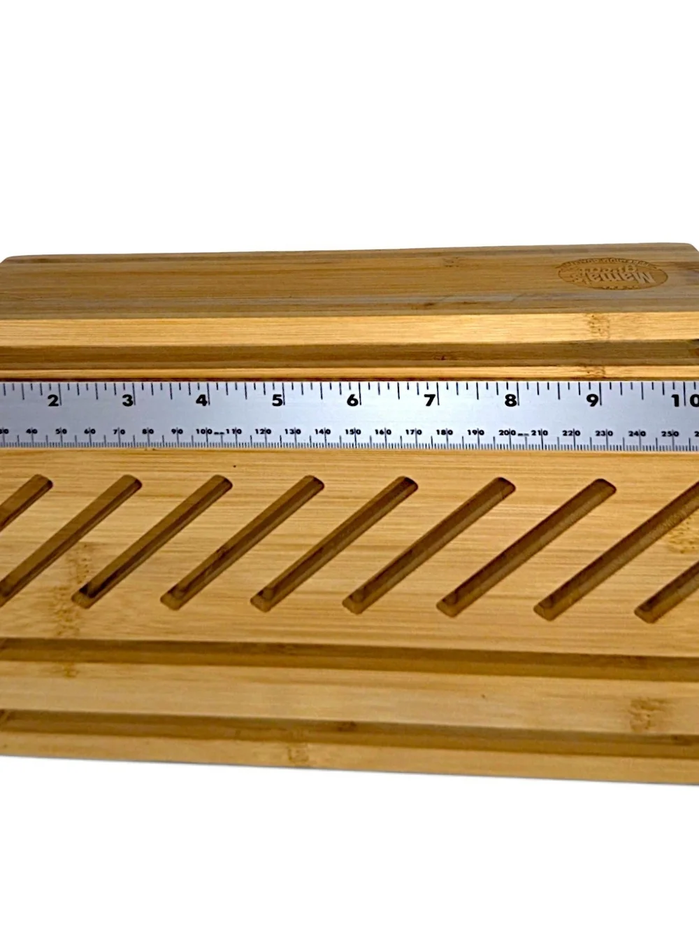 Mama's Great Bamboo Bread Slicer Adjustable Foldable Homemade Bread Guide